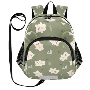 Teddy Bear Green Toddler Harness Backpack for Boys Girls 3-6 Years Kids Backpack with Anti Lost Safety Leash Baby Harness Bookbag for Walking Preschool Travel