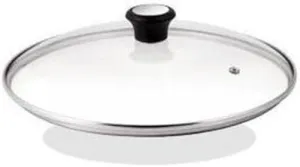 Tefal 280975 Glass lid with Stainless Steel Rim and steam Regulator 24cm, Transparent