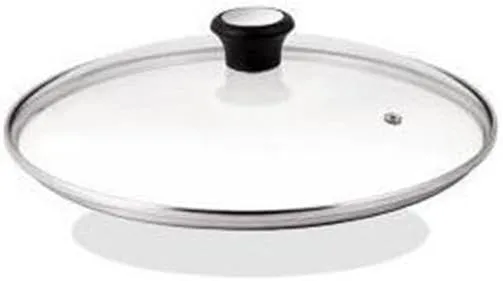 Tefal 280975 Glass lid with Stainless Steel Rim and steam Regulator 24cm, Transparent