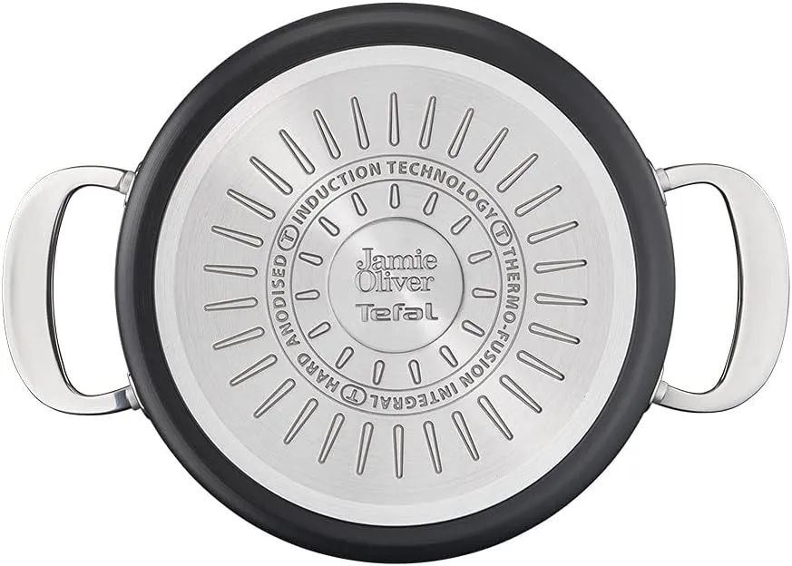 Tefal H9124644 Stewpot, 24cm, Jamie Oliver, Hard Anodised, Aluminium