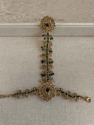 Tehmeena Hand harness - Dark Green