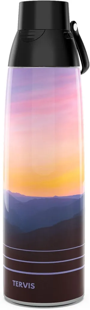Tervis Venture Water Bottle Early Mountain Morning Triple Walled Insulated Tumbler Travel Cup Keeps Drinks Cold & Hot, 36oz, Stainless Steel