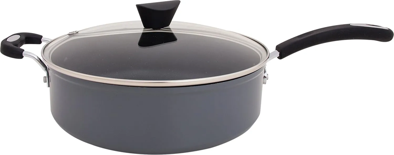 The Stone Earth All-In-One Sauce Pan by Ozeri -- 100% APEO, GenX, PFBS, PFOS, PFOA, NMP and NEP-Free German-Made Coating