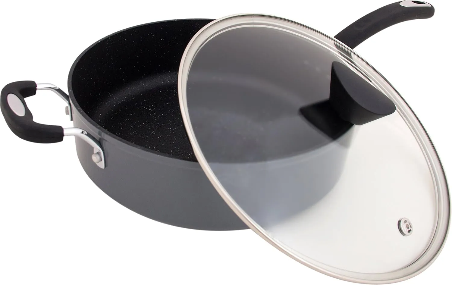The Stone Earth All-In-One Sauce Pan by Ozeri -- 100% APEO, GenX, PFBS, PFOS, PFOA, NMP and NEP-Free German-Made Coating