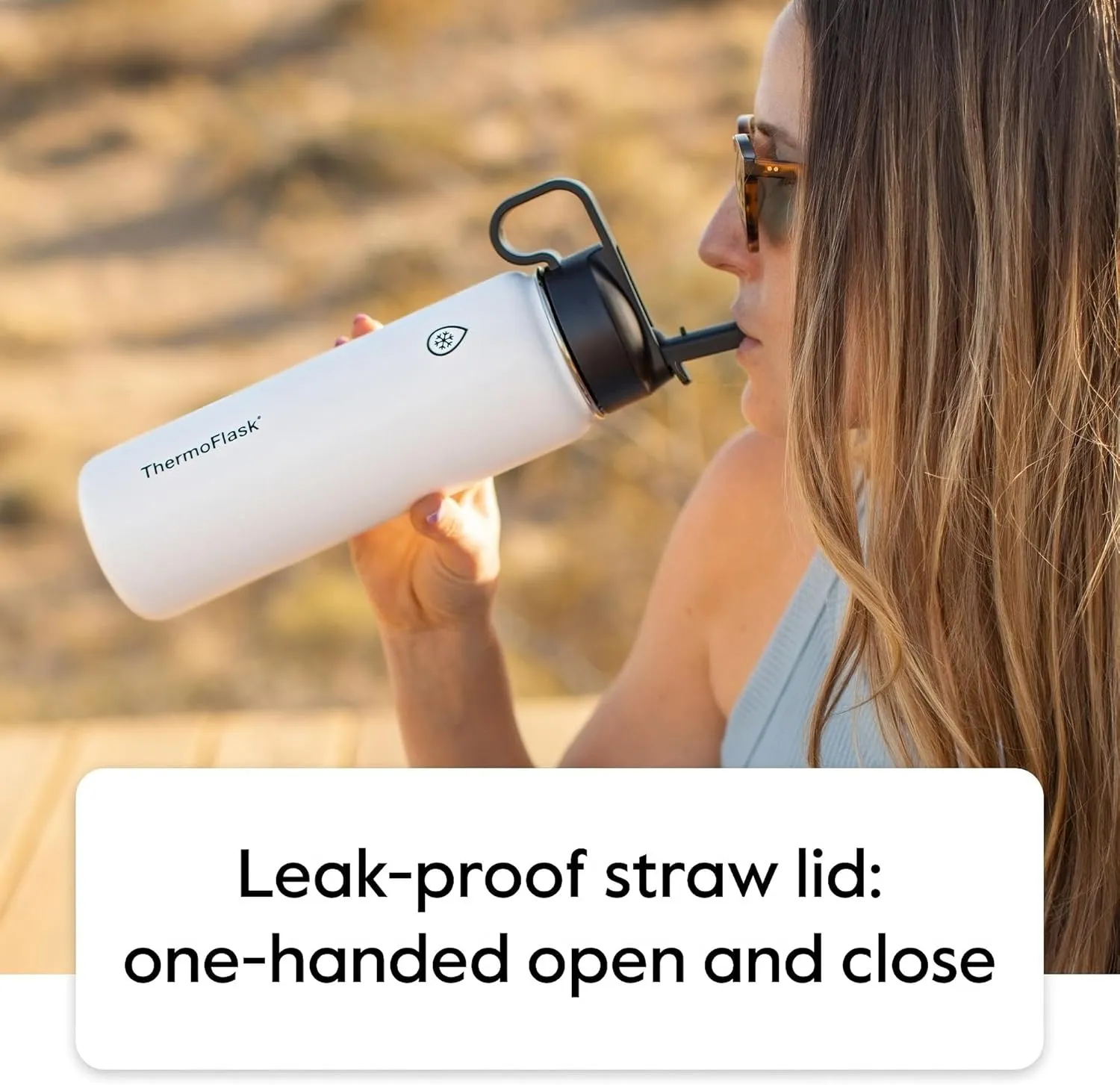 ThermoFlask 18 oz Double Wall Vacuum Insulated Stainless Steel Water Bottle with Spout and Straw Lids, Plum