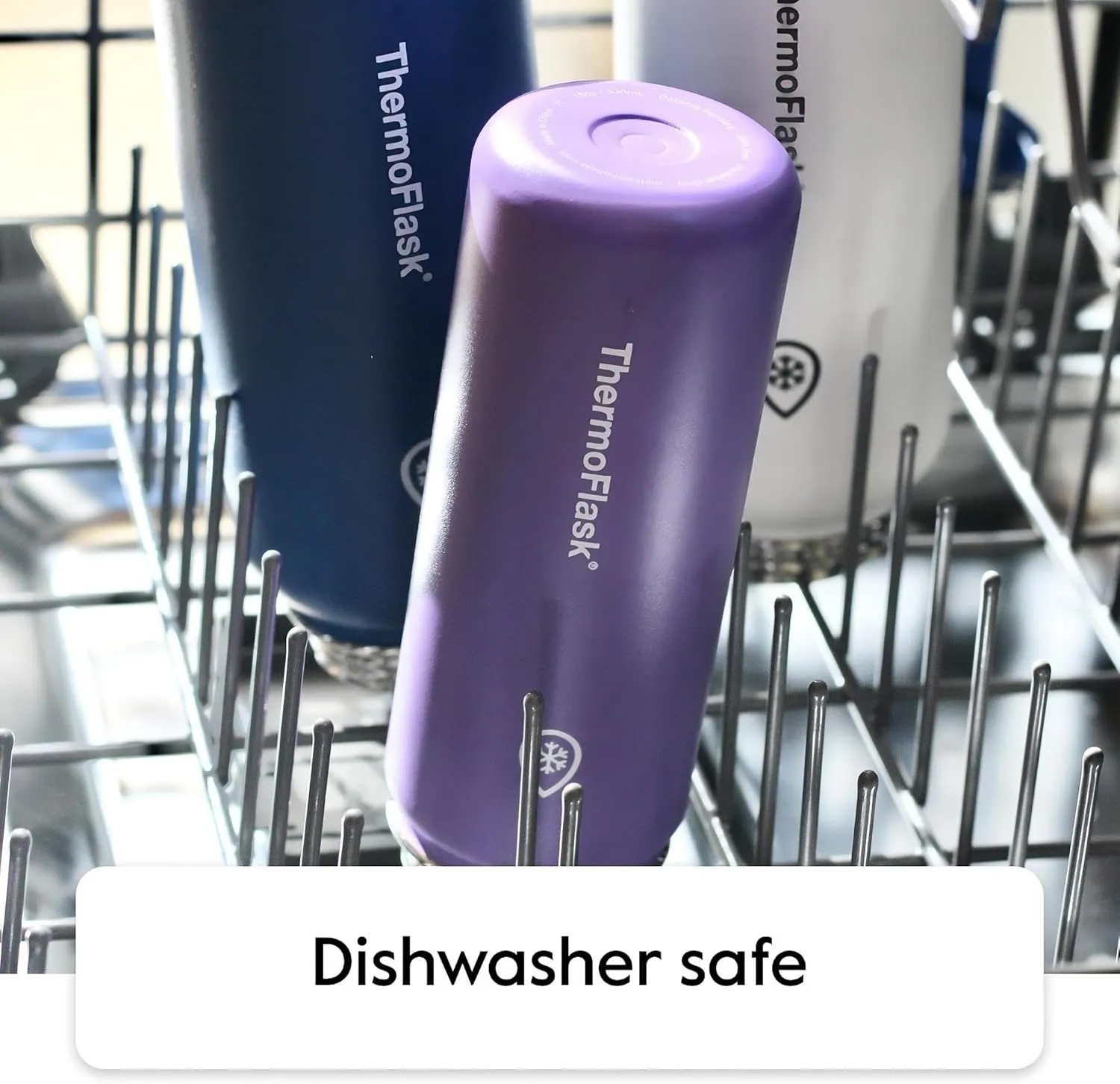ThermoFlask 18 oz Double Wall Vacuum Insulated Stainless Steel Water Bottle with Spout and Straw Lids, Plum