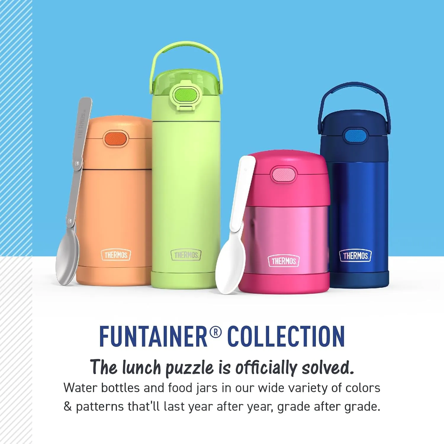 THERMOS FUNTAINER Water Bottle with Straw - 12 Ounce - Kids Stainless Steel Vacuum Insulated Water Bottle with Lid, Frozen 2