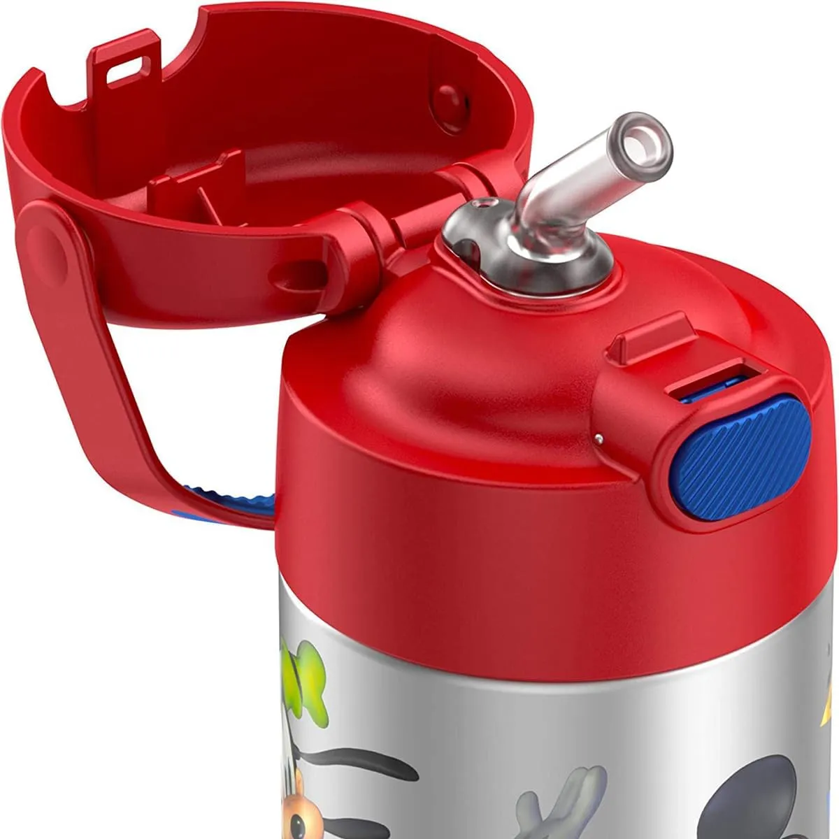 THERMOS FUNTAINER Water Bottle with Straw - 12 Ounce - Kids Stainless Steel Vacuum Insulated Water Bottle with Lid, Mickey Mouse