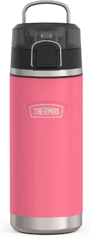 THERMOS ICON SERIES, Water Bottle with Spout - 18 Ounce, Hot Pink - Stainless Steel Vacuum Insulated Water Bottle with Lid