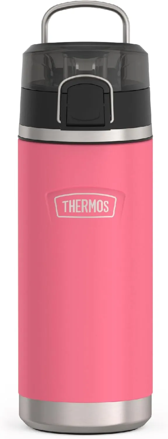 THERMOS ICON SERIES, Water Bottle with Spout - 18 Ounce, Hot Pink - Stainless Steel Vacuum Insulated Water Bottle with Lid
