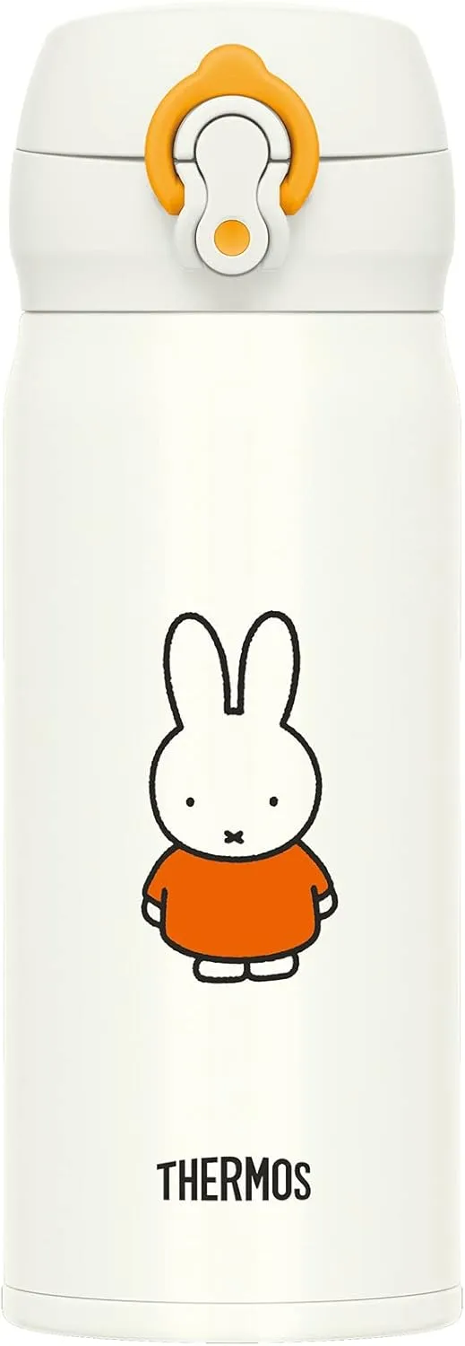 Thermos JNL-404B WH-OR Vacuum Insulated Portable Mug, 13.5 fl oz (400 ml), Miffy, White Orange