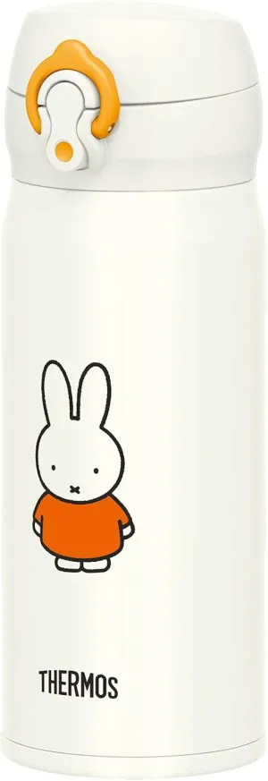 Thermos JNL-404B WH-OR Vacuum Insulated Portable Mug, 13.5 fl oz (400 ml), Miffy, White Orange