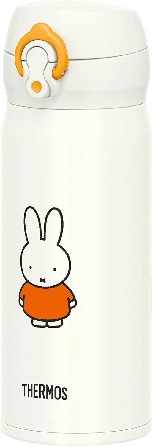 Thermos JNL-404B WH-OR Vacuum Insulated Portable Mug, 13.5 fl oz (400 ml), Miffy, White Orange