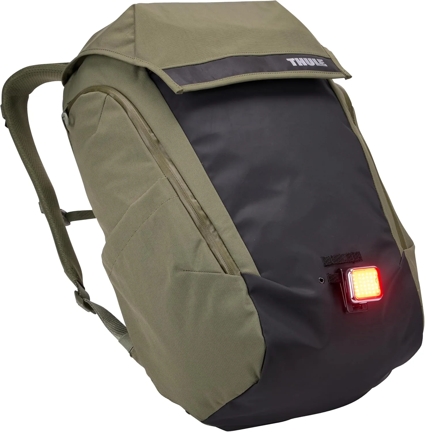 Thule Paramount Bike Commuter Backpack - 28L Capacity - Adjustable fit - 16" Padded Laptop Sleeve and 11" Tablet Pocket - Helmet Attachment - Accessible Side Phone Pocket - Taillight Loop