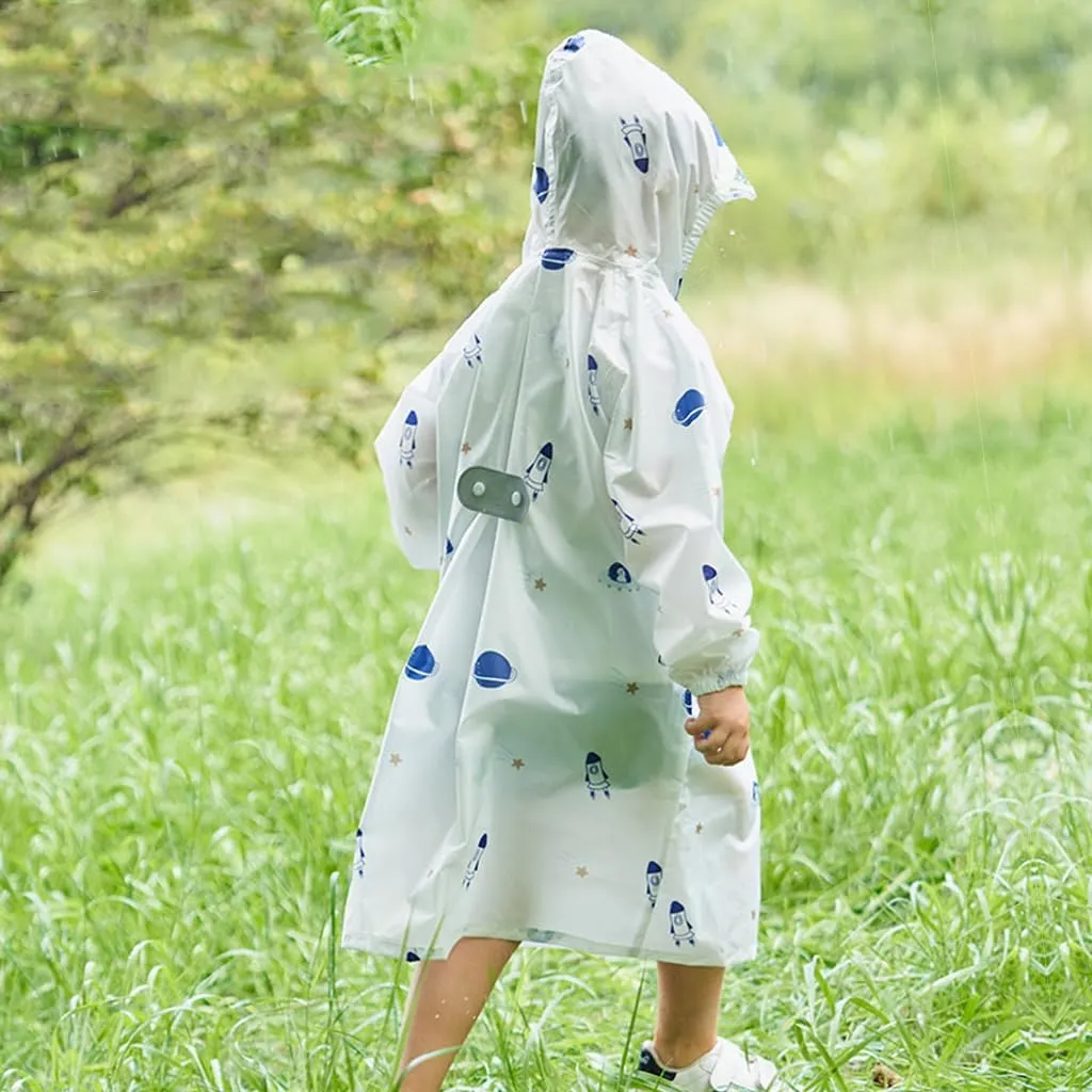 Toddler Kids Raincoat Boys Girls Rain Jacket Lightweight Rain Poncho Waterproof Outwear Rainwear