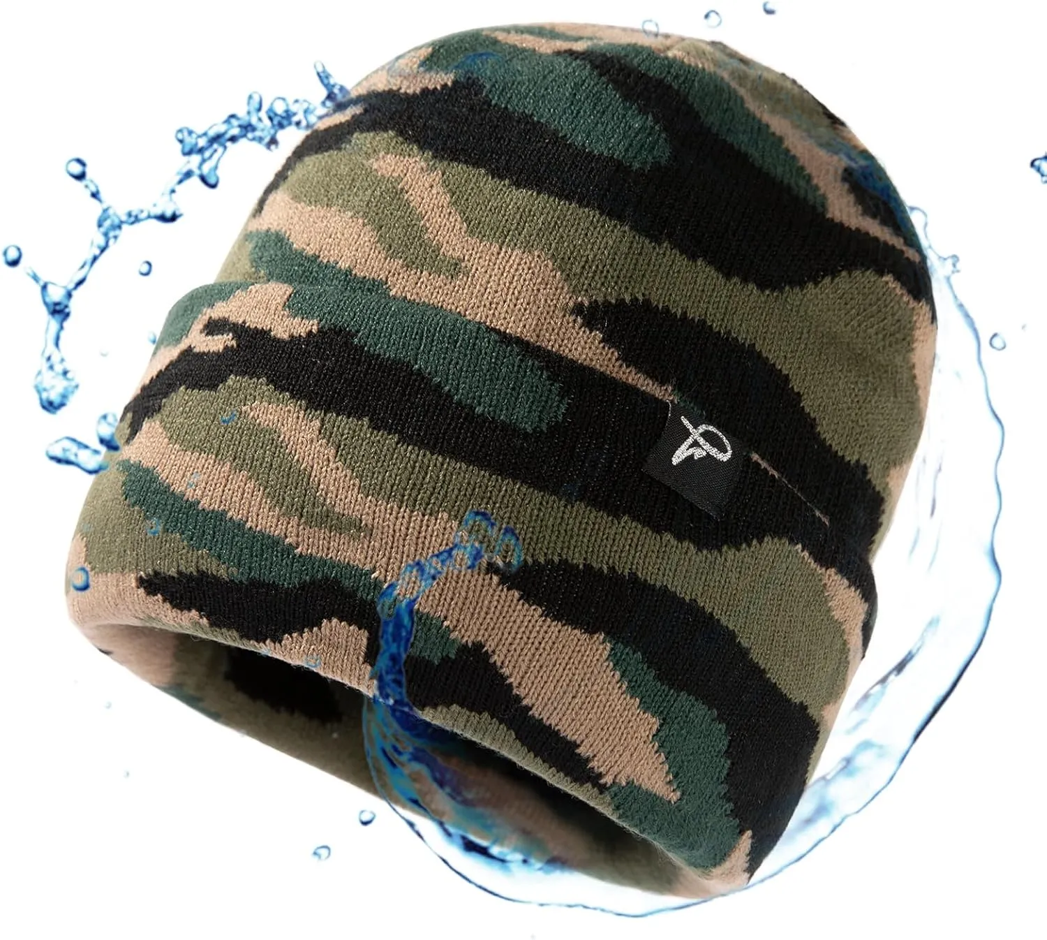 TOP-EX Oversized L/XL/XXL Waterproof Beanie Fleece Lined Hat for All-Weather Winter Warm Men Women Unisex