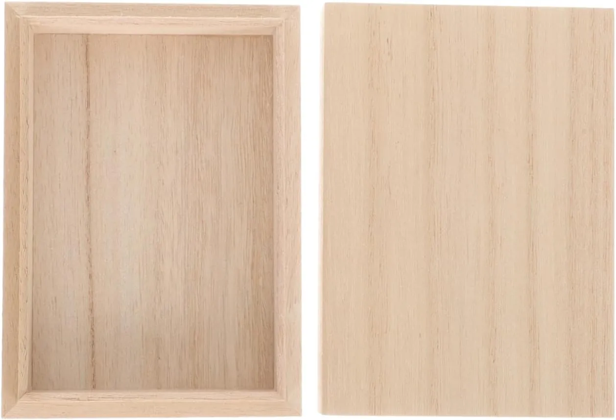 Totority Playing Cards Wooden Box Cards Storage Organizer Poker Cards Cases Empty Holder Candy Container Empty Lake District Storage Boxes Bracket Natural Wood Universal