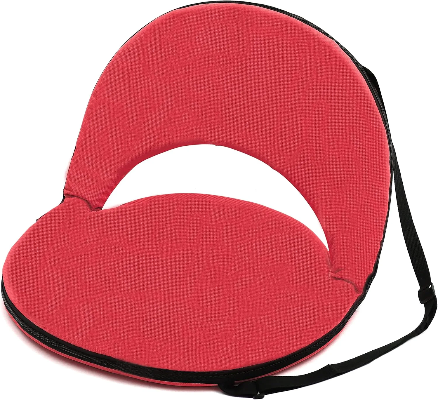 Trademark Innovations Multiuse Adjustable Recliner Portable Seat, Red
