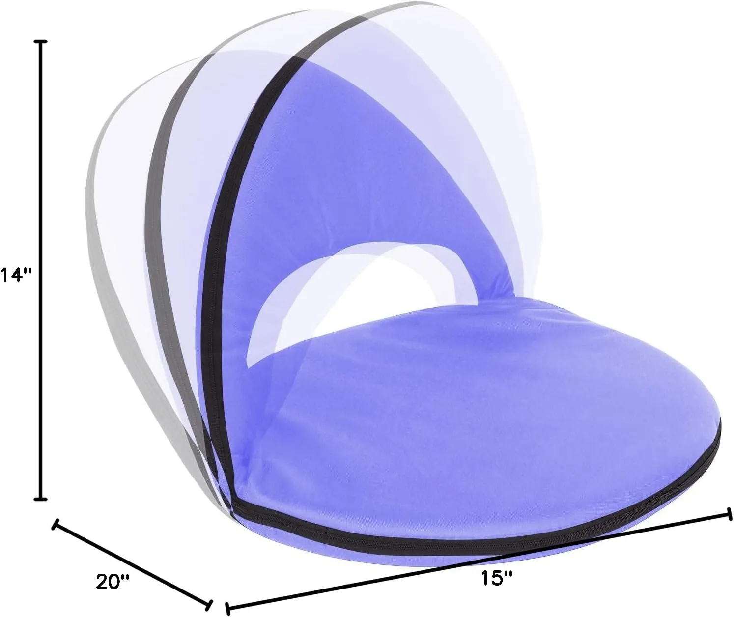 Trademark Innovations Portable Multiuse Folding Seat, Lilac