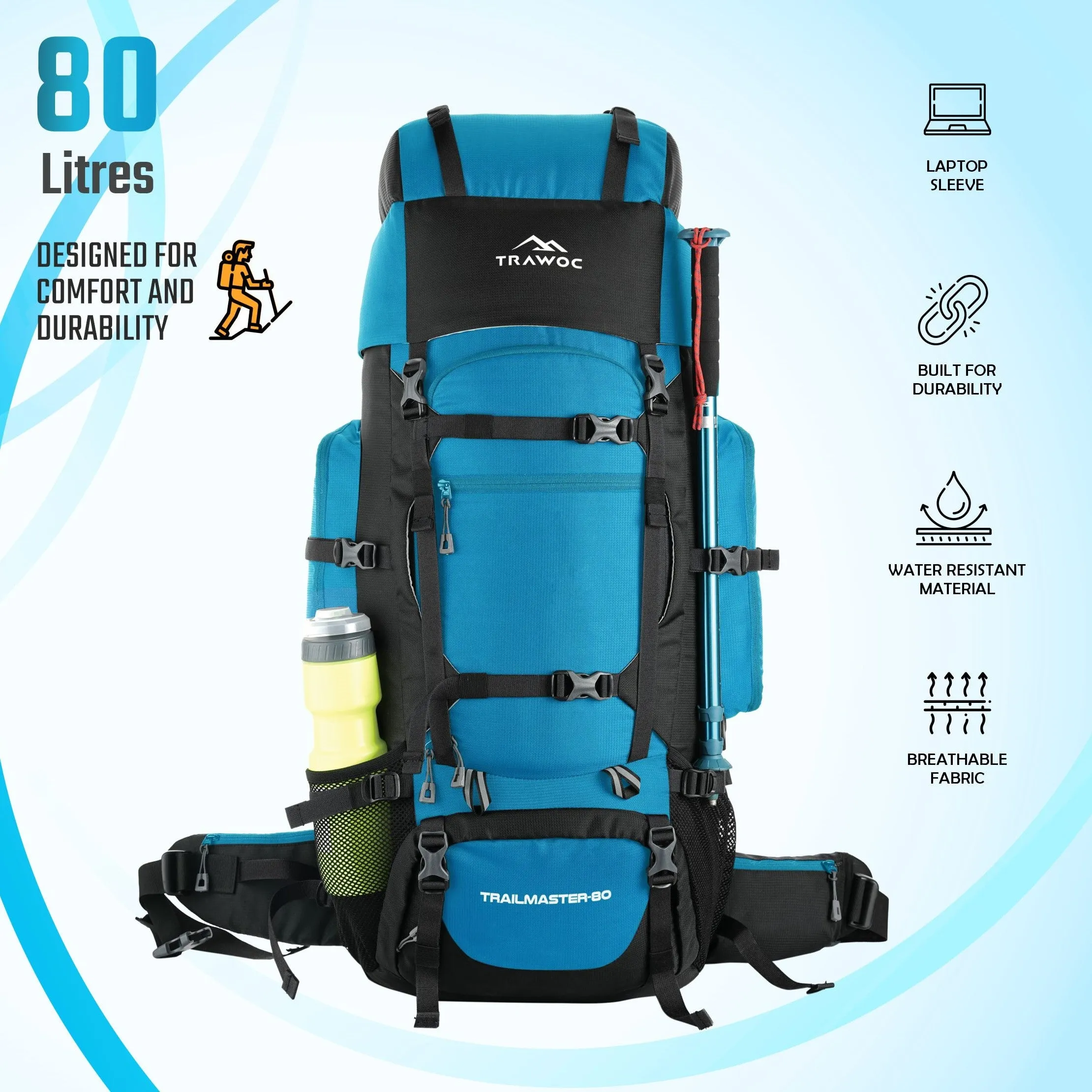 TRAILMASTER-80 Rucksack - Skyblue