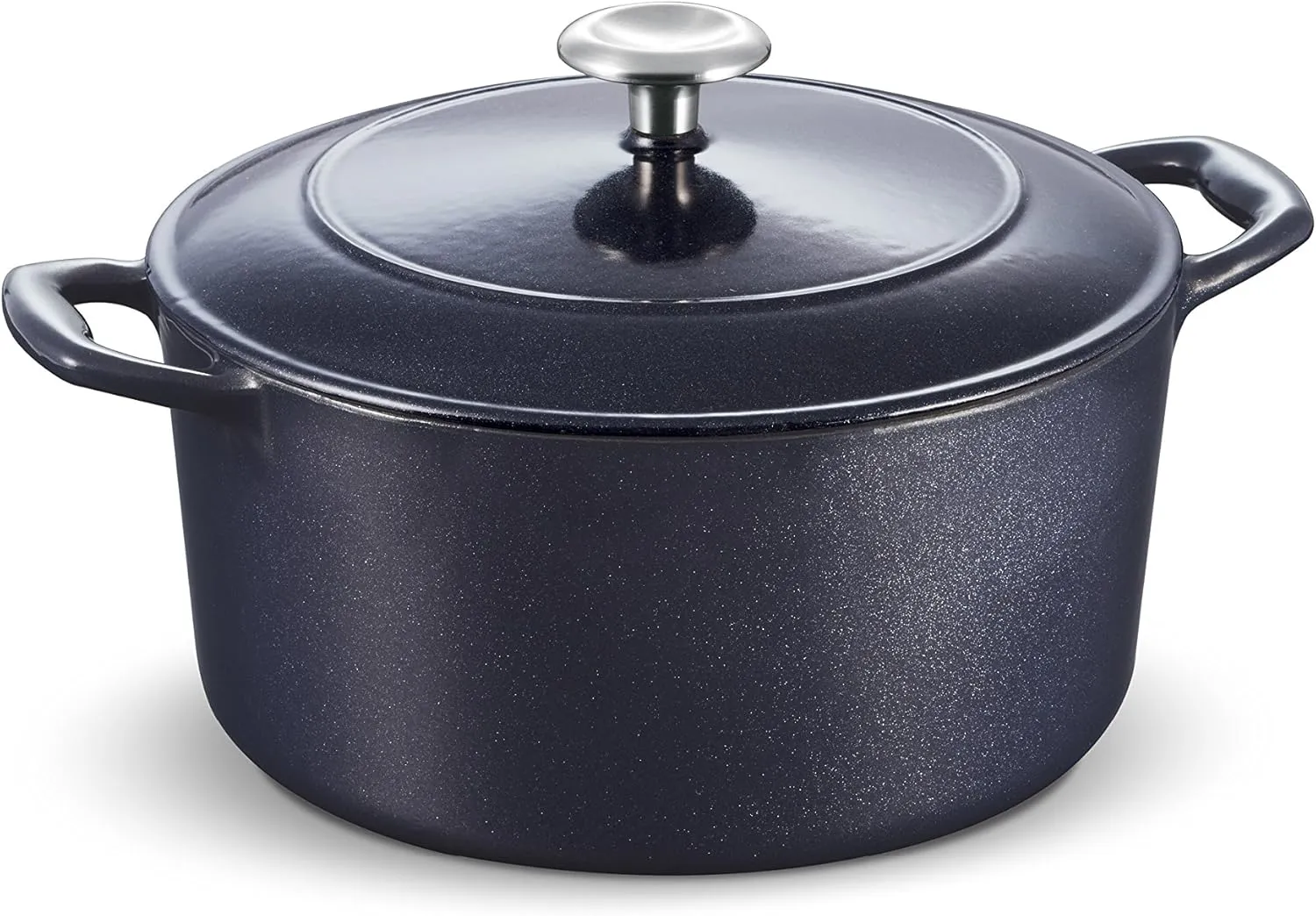 Tramontina 80131/038DS Enameled Cast Iron Covered Round Dutch Oven, 5.5-Quart, Dark Blue