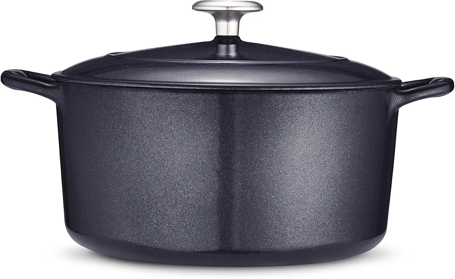 Tramontina 80131/038DS Enameled Cast Iron Covered Round Dutch Oven, 5.5-Quart, Dark Blue
