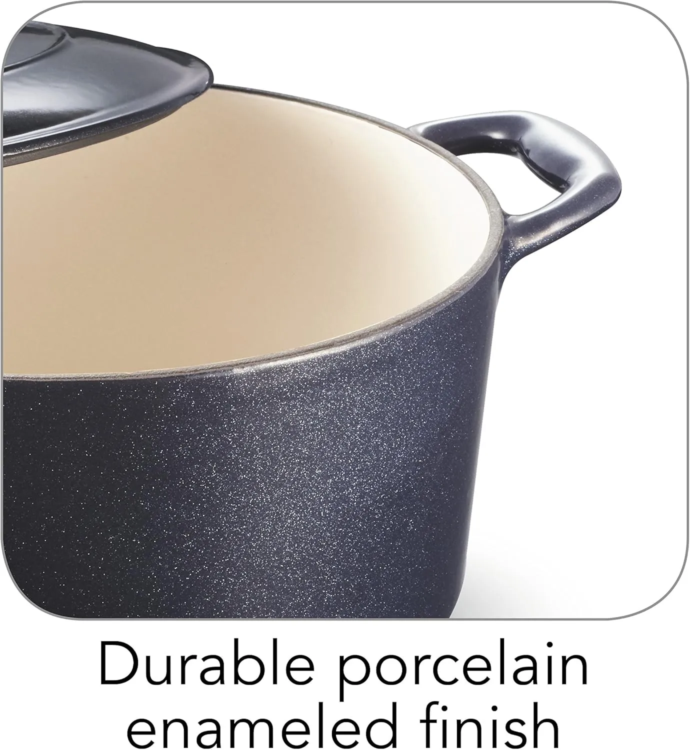 Tramontina 80131/038DS Enameled Cast Iron Covered Round Dutch Oven, 5.5-Quart, Dark Blue