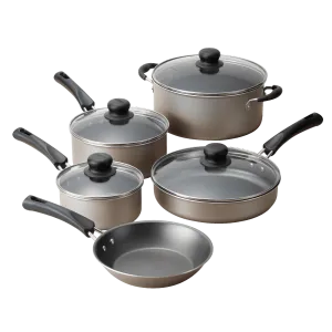 Tramontina 9 Piece Non-Stick Cookware Set, Champagne