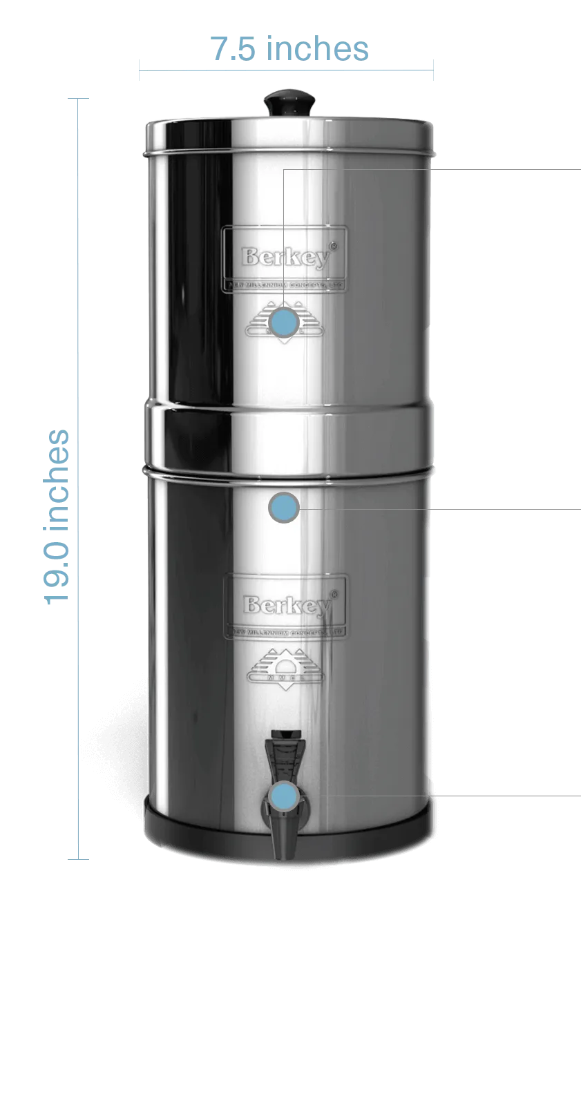 Travel Berkey Water Filter- 1.5 gal.