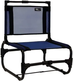 Travel Chair Larry Chair Low Seating, Portable Chair for Outdoor Adventures, Quick Drying Mesh Fabric, Folding Chair with Carry Bag (Blue)