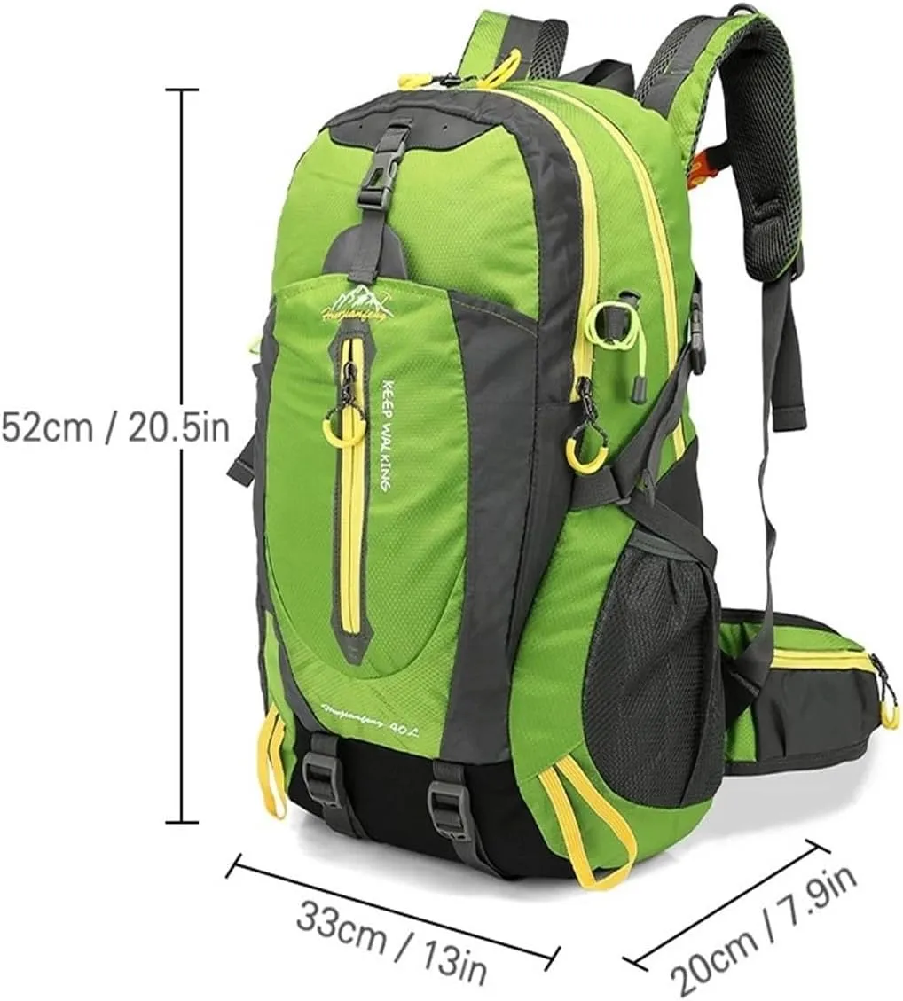 Travel Multifunctional Mountaineering Leisure Hiking Student 40L Backpack Ultra Light Cycling Outdoor Backpack(Army Green)