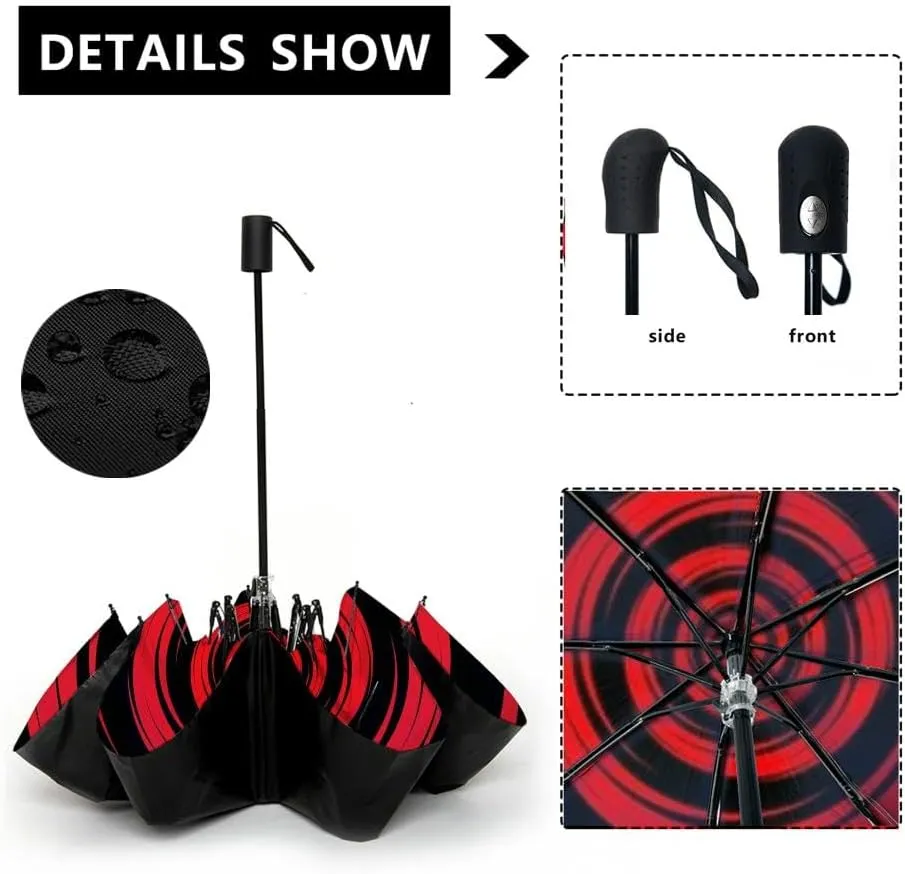 Travel Umbrella for Rain Windproof beautiful anime girl young princess the kingdom eternal nights generat Automatic Cute Portable Compact Umbrella for Women Purse Backpack Car Black Sun UV Protection