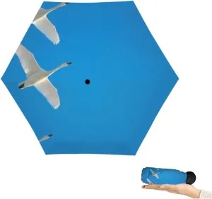 Travel Umbrella for Rain Windproof Calf Cow Cute Springtime Animal Automatic Cute Portable Compact Umbrella for Women Purse Backpack Car Black Sun UV Protection
