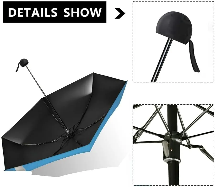 Travel Umbrella for Rain Windproof Calf Cow Cute Springtime Animal Automatic Cute Portable Compact Umbrella for Women Purse Backpack Car Black Sun UV Protection