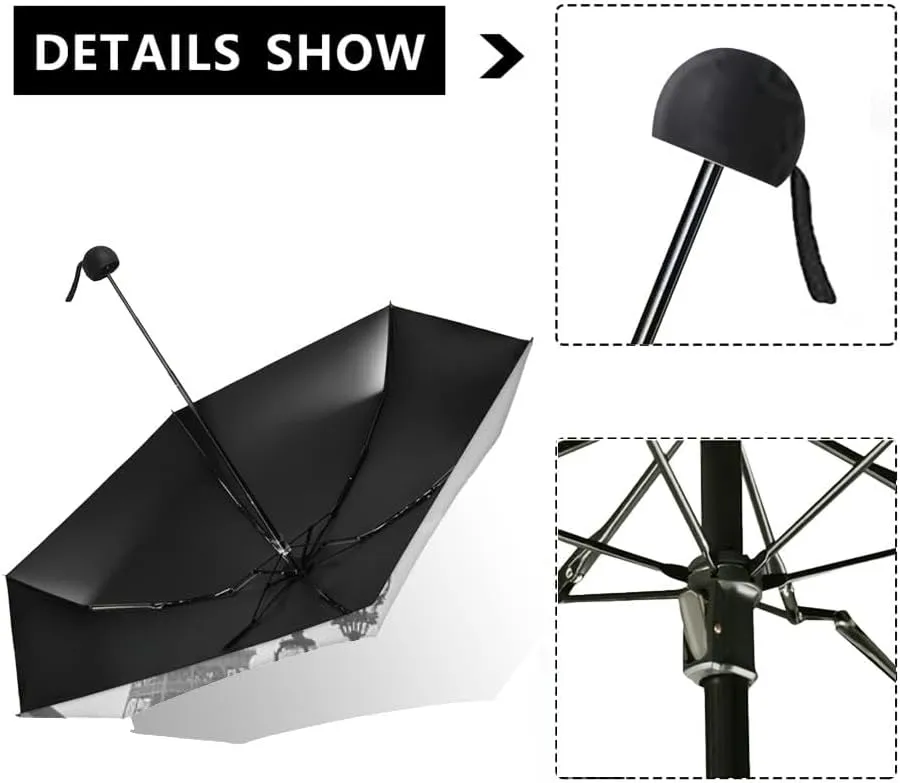 Travel Umbrella for Rain Windproof View Parisian street the Eiffel Tower the clearance Automatic Cute Portable Compact Umbrella for Women Purse Backpack Car Black Sun UV Protection