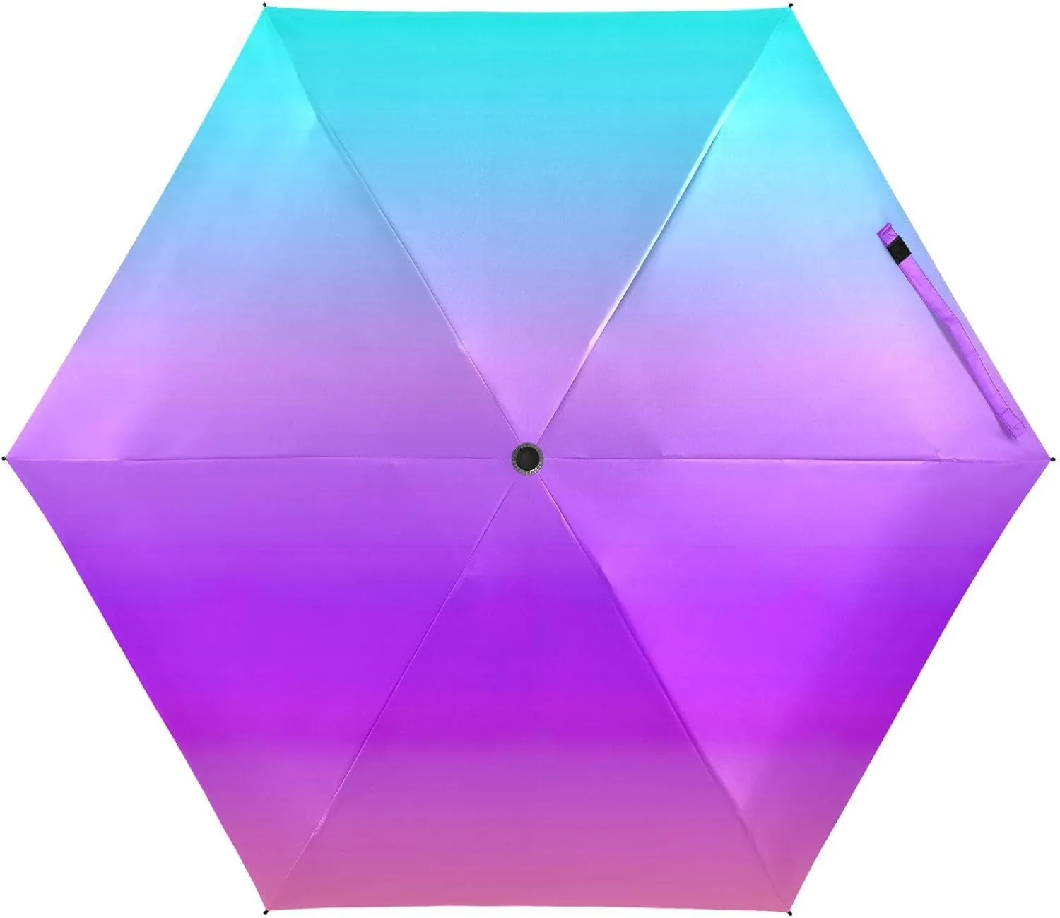 Travel Umbrella UV Protection, Windproof Compact Umbrella for Purse, Backpack Purse Portable, Ideal for Women, Purple Blue Ombre