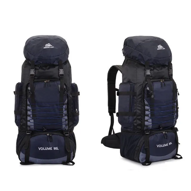 Trekking Climbing Wholesale prices Blaso Mountaineering Rucksack Travel No-hassle exchange Large XA857WA Army Hiking Sport Backpack Mochila Bag Camping 90L Capacity