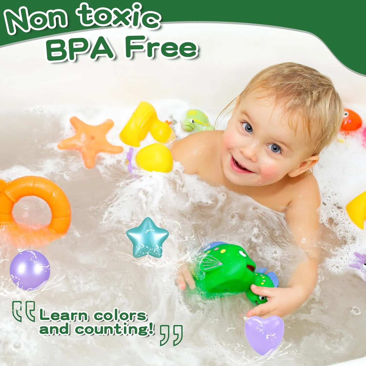 TRENDPLAY Ball Pit Balls Star and Heart Shapes for Toddlers - 50 100 200 500 Count Plastic Balls for Ball Pit Fun and Play