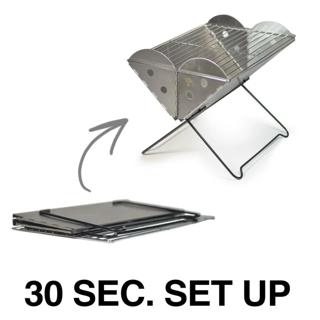 UCO Gear Flatpack Grill & Fire Pit Collapsible w/ Travel Case