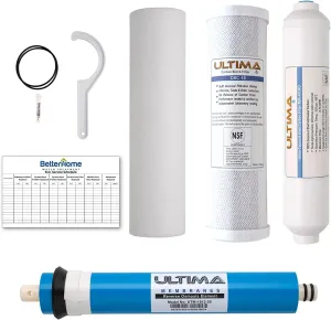 Ultima 4-Stage Water-Filter System with 50 GPD Reverse-Osmosis Membrane and FPT Connect Post Filter