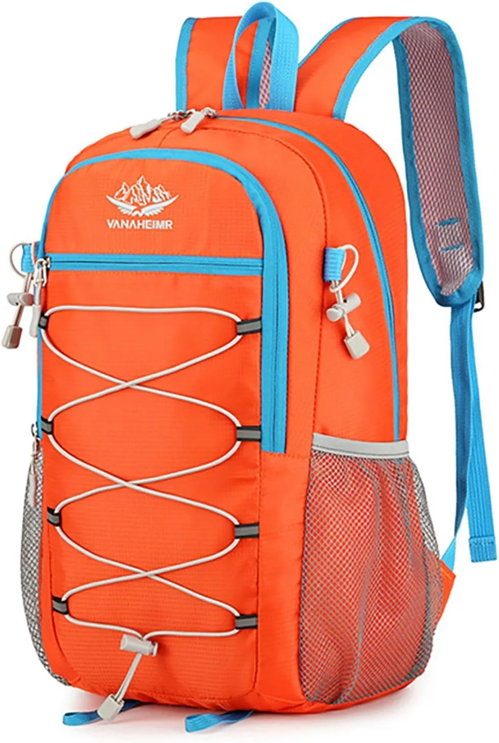 Ultralight Packable Hiking Backpack 17 Inch Waterproof Travel Daypack for Camping Outdoor (Orange)