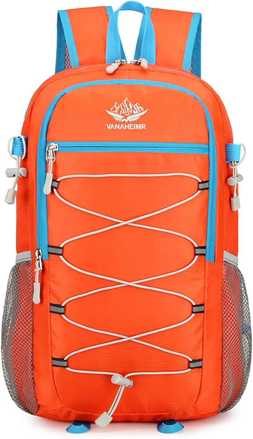Ultralight Packable Hiking Backpack 17 Inch Waterproof Travel Daypack for Camping Outdoor (Orange)