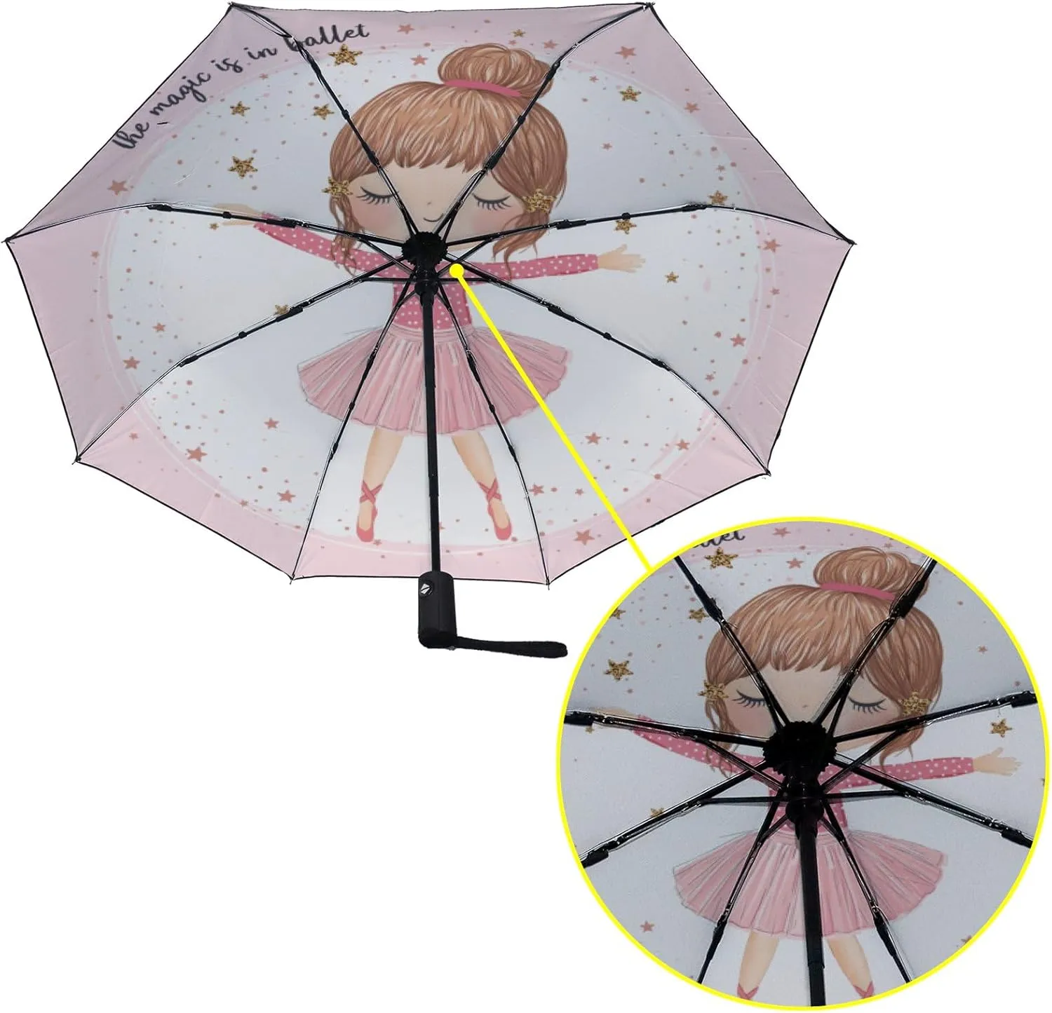 Umbrella Rain Windproof Comic Book Question Marks Automatic Folding Compact Beach Anti-UV Protection Umbrellas Travel Golf Parasol Open Close Men Women Girls Adults