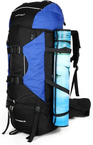UNISTRENGH 80 Liter Hiking Backpack Daypack for Outdoor Camping Traveling, Blue