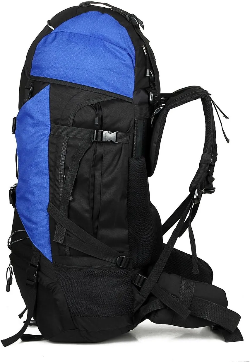 UNISTRENGH 80 Liter Hiking Backpack Daypack for Outdoor Camping Traveling, Blue