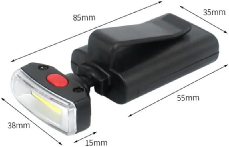 Uonlytech 2sets Hiking Headlamps Cap Lights Clip on for Hat Echargeable Camping Light 90° Adjustability for Wide Beam 2pcs*2