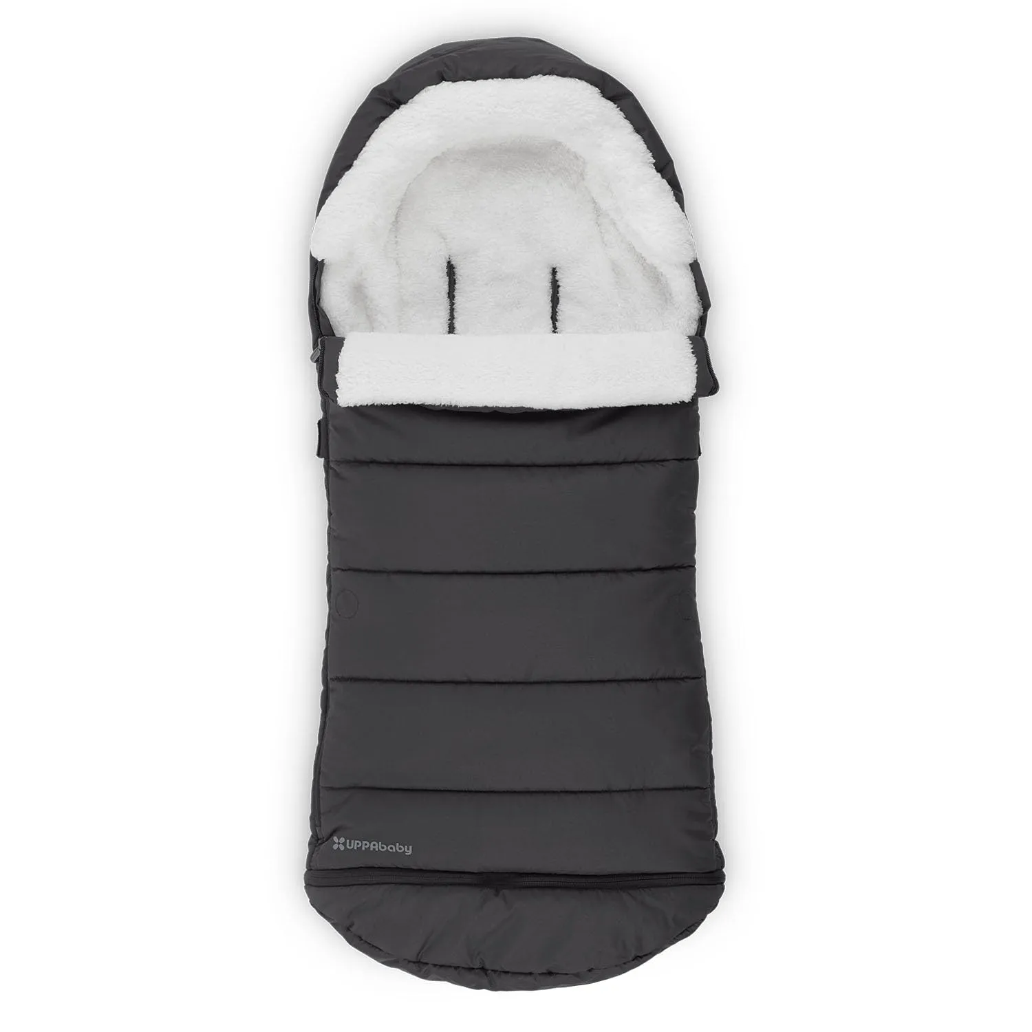 UPPAbaby CozyGanoosh Footmuff - Easily Attaches to UPPAbaby Strollers   RumbleSeat - Ultra-plush, Weather-Proof - Winter Stroller Cover - Jake (Charcoal)