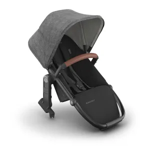 UPPAbaby RumbleSeat V3 Second Lower Seat - Compatible with Vista V2 and Vista V3 - All-Weather Seat   Magnetic Buckle – Adapters Included - Greyson (Charcoal Mélange/Carbon Frame/Saddle Leather)