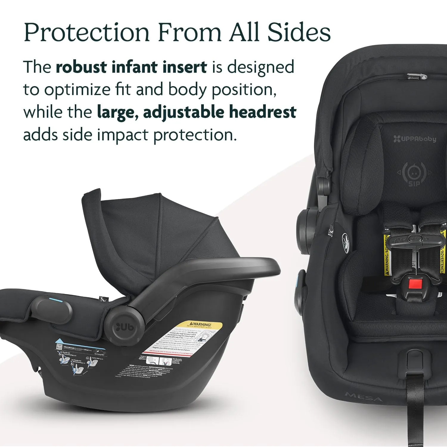 UPPAbaby Travel System - Vista V3 Stroller   Mesa V2 Infant Car Seat Combo - Toddler Seat, Rain Shield, Bug Shield, Storage Bag, Car Seat, Base   Infant Insert Included - Jake (Charcoal)