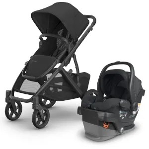 UPPAbaby Travel System - Vista V3 Stroller   Mesa V2 Infant Car Seat Combo - Toddler Seat, Rain Shield, Bug Shield, Storage Bag, Car Seat, Base   Infant Insert Included - Jake (Charcoal)